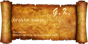 Grotte Kevin névjegykártya